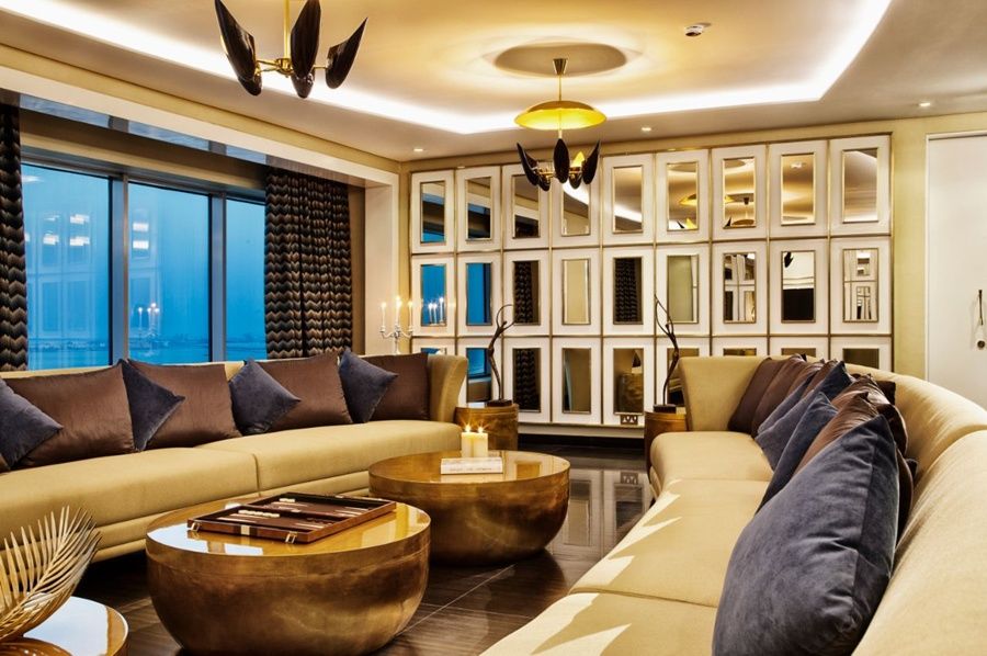 The Domain Bahrain Hotel And Spa - Adults Friendly 16 Years Plus Manama Eksteriør billede The living room of a 3-bedroom apartment